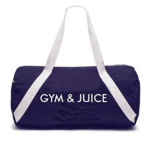 Gym and Juice Navy Blue Duffel Bag